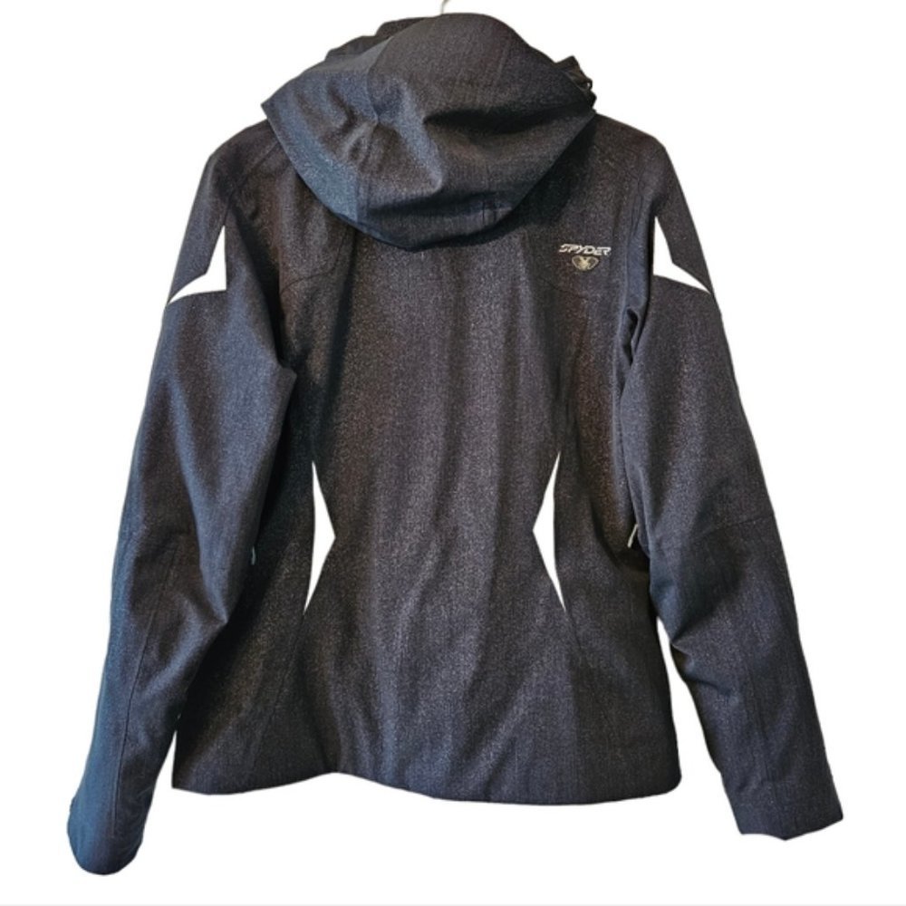 Spyder Women's Fall Winter Jacket Coat Hoodie Black Size 12. - Picture 3 of 16